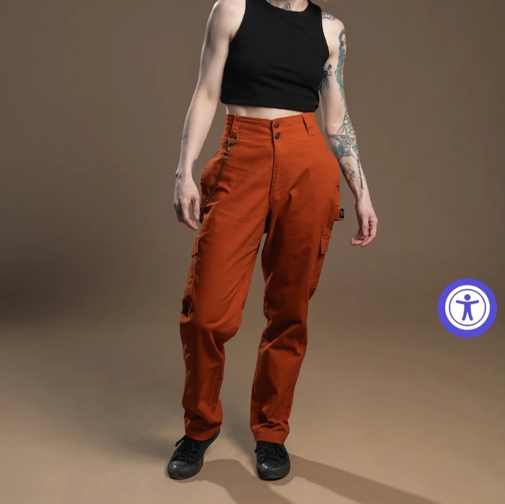GirrlScout XS The Sloane Cargo Pant Orange Rust Girrl Scout Shop